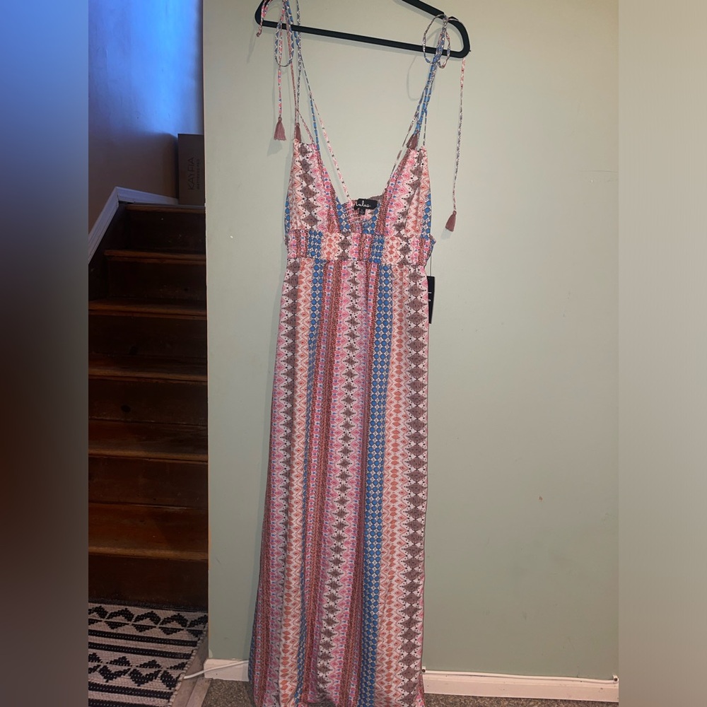 Colorful Patterned Maxi Dress